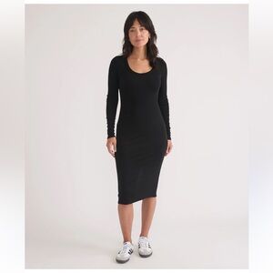 Marine Layer Lexi Rib Long Sleeve Midi Dress